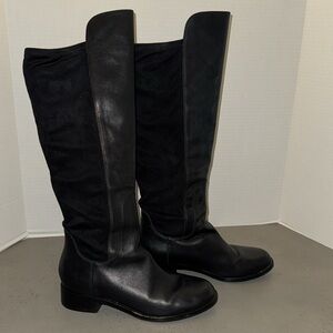 Cole Haan Nike Air Tall Knee High Women’s Black Leather & Suede Boot Sz 9B